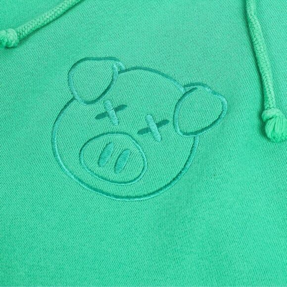 Shane Dawson x Jeffree Star Emerald Green Pig Hoodie Large Pullover Sweatshirt - Picture 2 of 10
